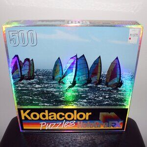 3/$88❤️rare sealed vintage RoseArt KODACOLOR Sailboards HoloGraFX 500pc puzzle